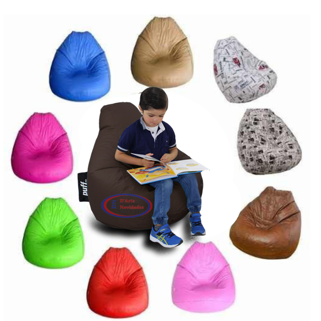 Puff Pera Infantil Com Enchimento Cheio com Flocos de isopor
