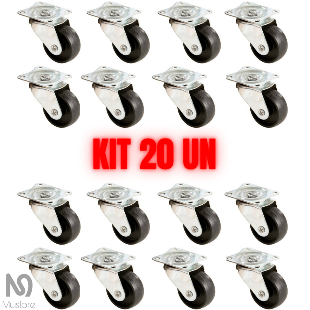 Kit 20 Rodinhas Rodizio Giratório Reforçado Para Moveis em Oferta na Shopee
