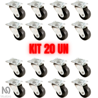 Kit 20 Rodinhas Rodizio Giratório Reforçado Para Moveis em Oferta na Shopee