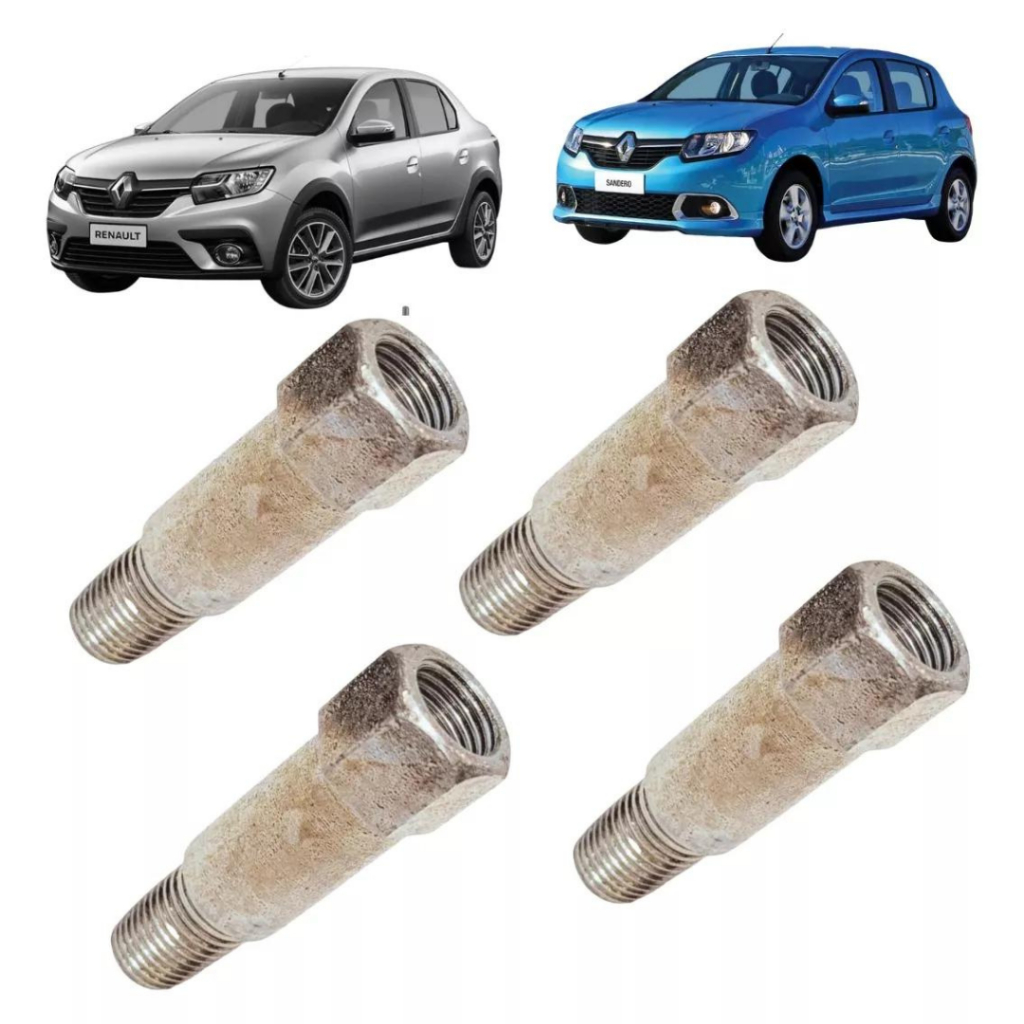 4 Tucho Cônico Vela Kwid 206 Clio Kangoo Sandero 1.0 16v