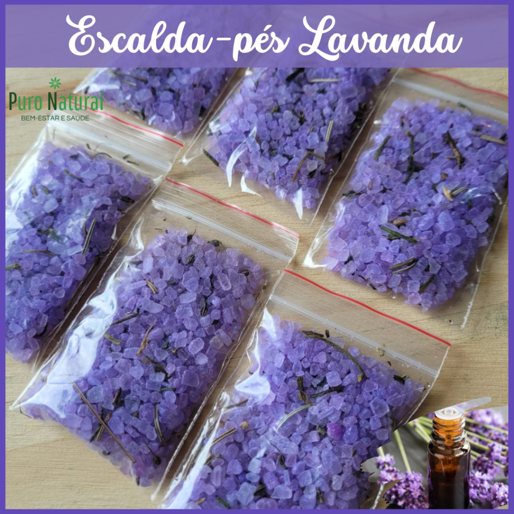 70 a 200 Escalda-pés Lavanda, Alecrim e Erva-doce - SEM ETIQUETA - Puro Natural - Mimo Clientes - Lembrancinha