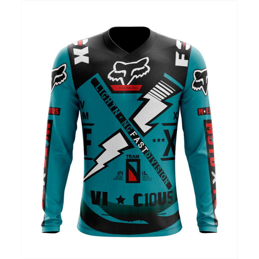 Camiseta Motocross Downhill Bike Manga Longa Proteção UV Dry