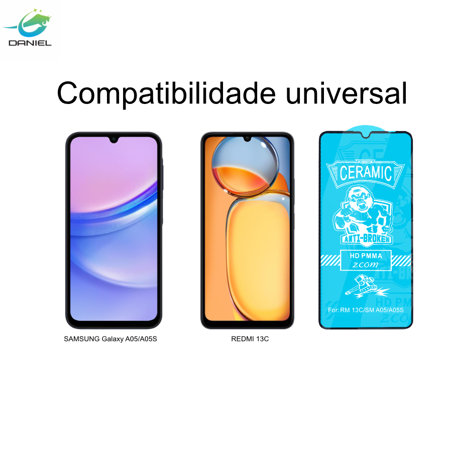 Película 1 3 5 Premium Cerâmic HD Redmi 13C NOTE 13 NOTE 13 PRO NOTE 8 NOTE 8T NOTE 8 PRO NOTE 7 À prova de explosão