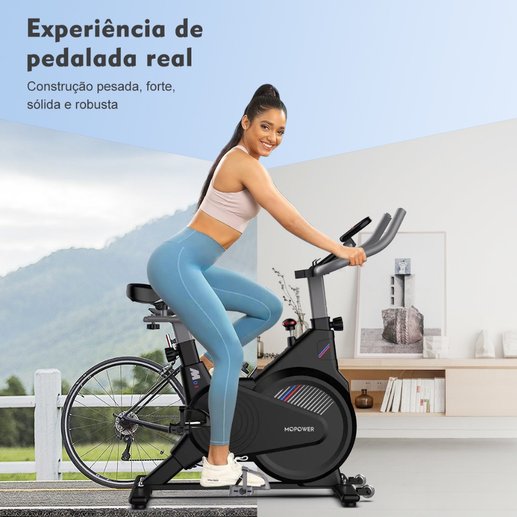 Bicicleta Ergométrica Para Exercícios Branca bike academia spinner spiner spinning Z-006 Cor：Preto