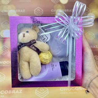 10~50 Caixa ROSA Textura com Visor S21 15x15x4cm ASSK em Oferta na Shopee