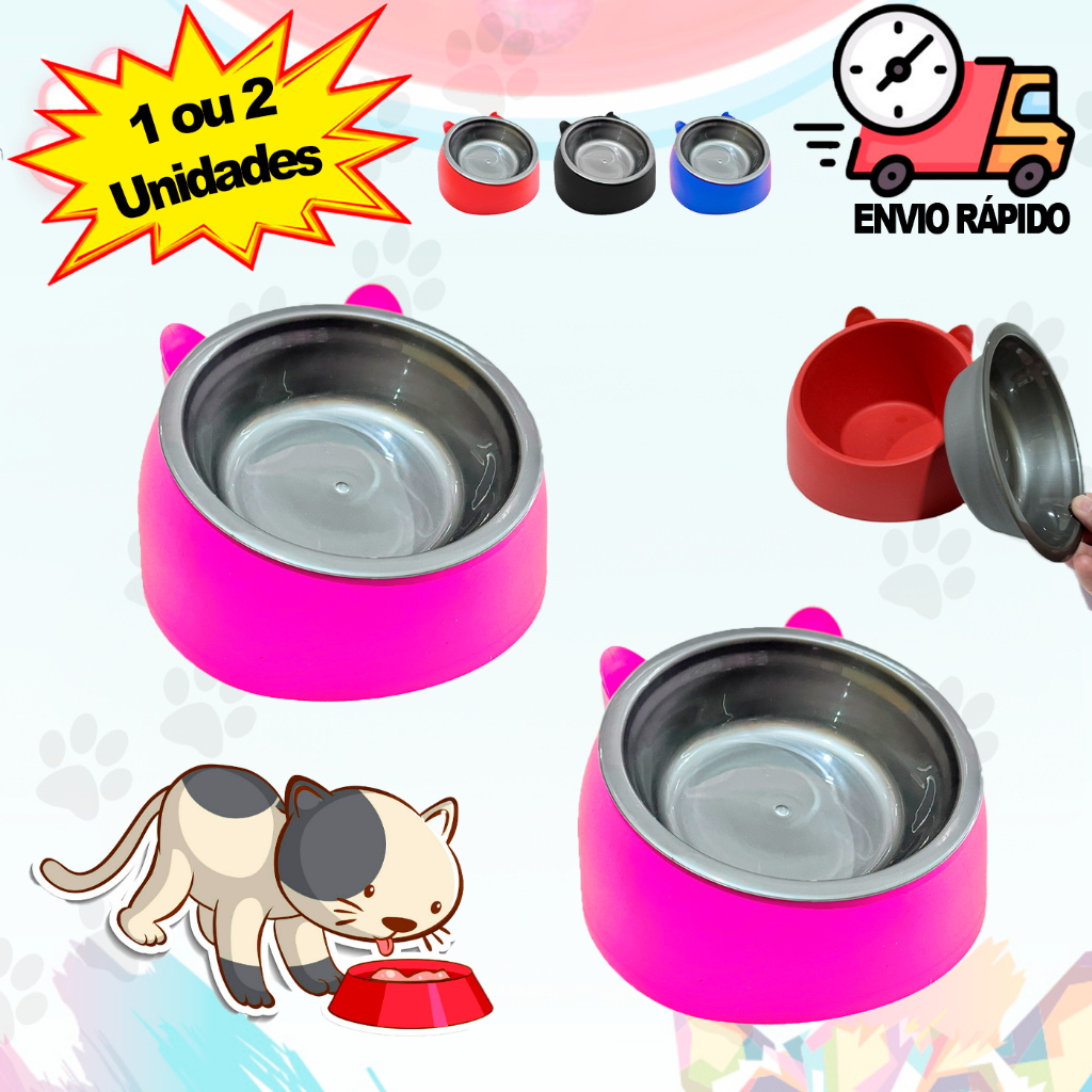 Comedouro Elevado Para Gatos 300ml Bebedouro Para Gatos Vasilha Removivel Comedouro Ergonomico em Oferta na Shopee