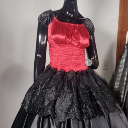Bata Blusa Ciganinha Vermelho e Renda  /  Umbanda/Candomblé