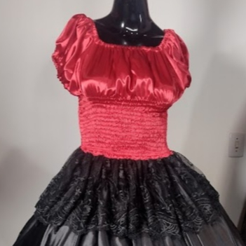 Bata Blusa Ciganinha Vermelho e Renda 2 /  Umbanda/Candomblé