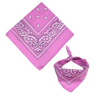 Bandana Estampada Lenço Rosa Bebê em Oferta na Shopee