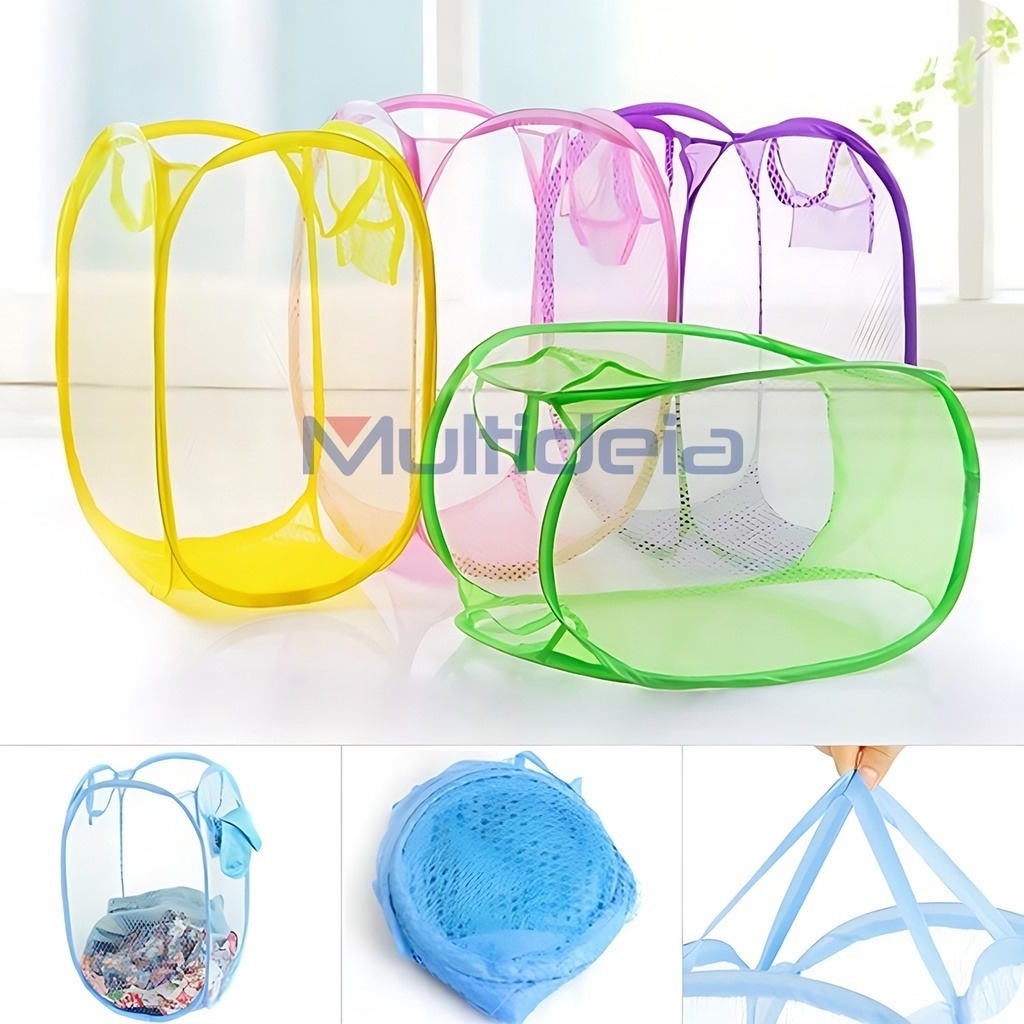 Kit 2 Unidades Cesto Organizador Para Roupas e Brinquedos Dobráve Multiuso  30*30*50CM