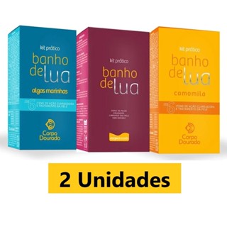 Kit 2 Banho de Lua Corpo Dourado Com 6 Itens em Oferta na Shopee