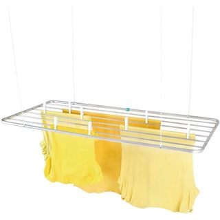 Varal De Teto Aluminio Mor 1,20mt x 56cm Não Enferruja Com Kit Fixação em Oferta na Shopee