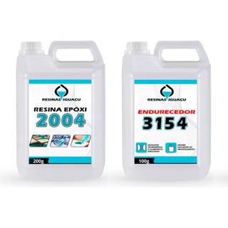 Resinas Iguaçu - Resina Epoxi 2004 300g Baixa viscosidade em Oferta na Shopee
