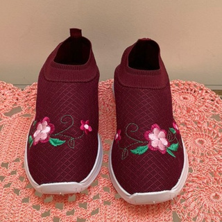 Tênis Meia com Flores Bordadas Lançamento Moda Outono/Inverno ref. 32 em Oferta na Shopee