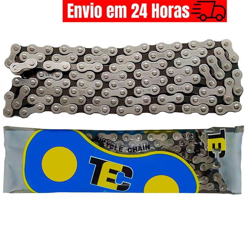 Corrente Grossa Para Bicicleta Bike Sem Marcha 114 Elos Tec Bike Fixa