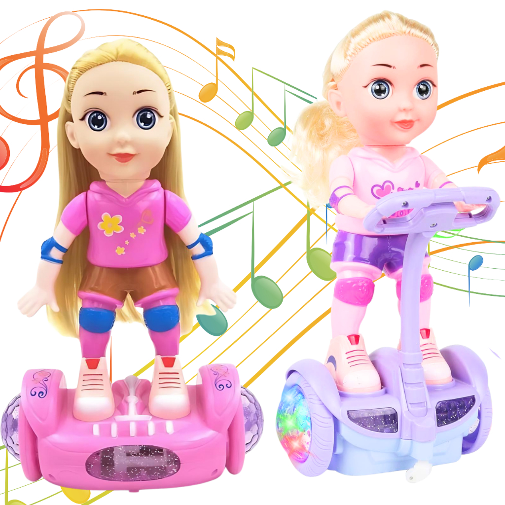 Boneca Infantil Boneca No Hoverboard Musical Com Som Luz e Movimento Boneca Dançarina Overboard