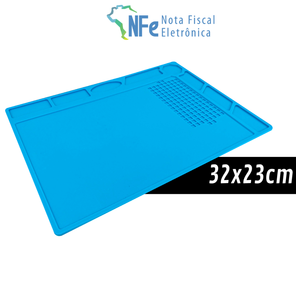 Manta Antistática Estação de Trabalho 32x23 cm Bancada Manutenção Celular Eletrônico Relógio Óculos Silicone