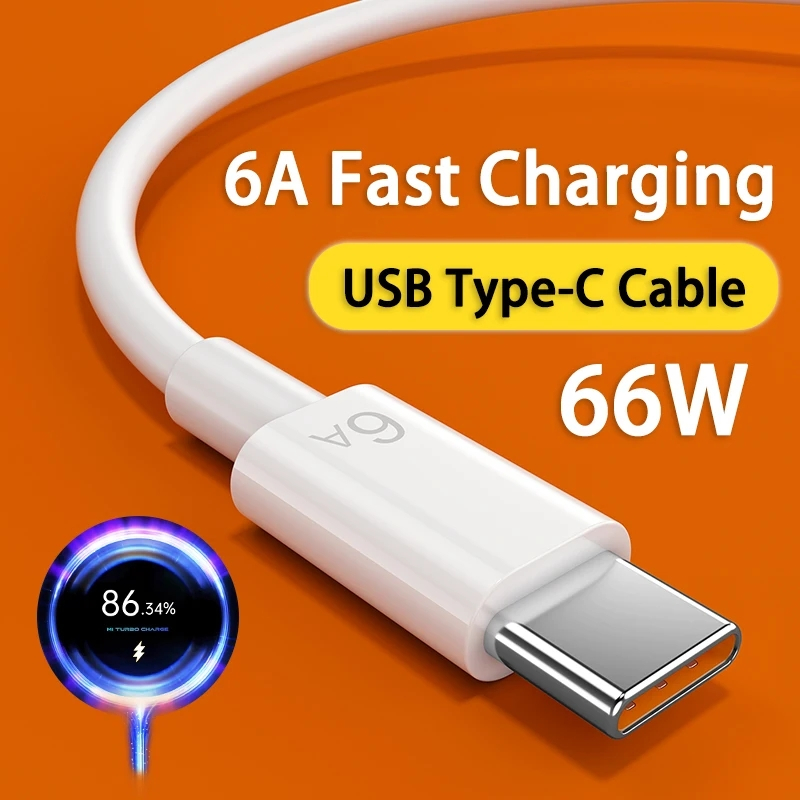 Cabo de carregamento rápido 6a usb c para xiaomi redmi poco huawei c cabo carregador de telefone cabo cabo usb
