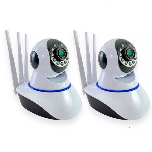 Kit 2 Câmeras Segurança 3 Antenas Ip Wifi Robô Visão Noturna Full HD Baba Eletrônica Robozinho Yoose em Oferta na Shopee