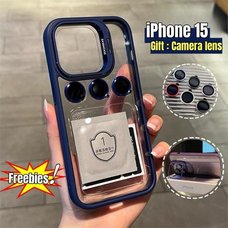 (Lente Metálica Gratuita Eco-Case) Nova Capa De Suporte De Invisível Para iPhone 15 14 13 12 11promaxPlus Dura em Oferta na Shopee
