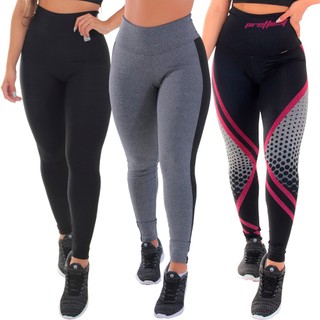 Kit 3 Leggings Fitness Academia Não Fica Transparente em Oferta na Shopee