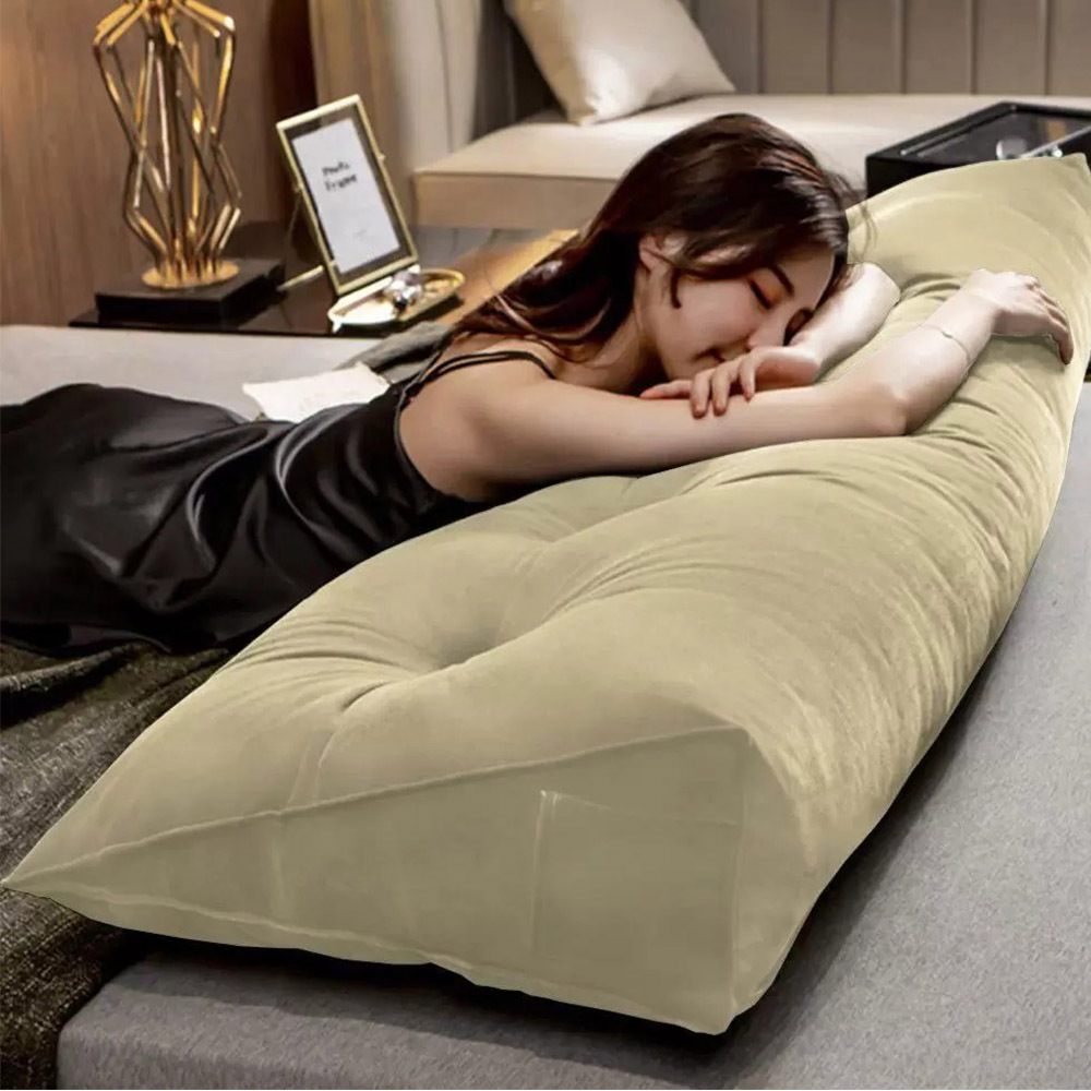 Almofada Para Cabeceira Cama Casal Encosto Apoio Lombar 140 cm Veludo