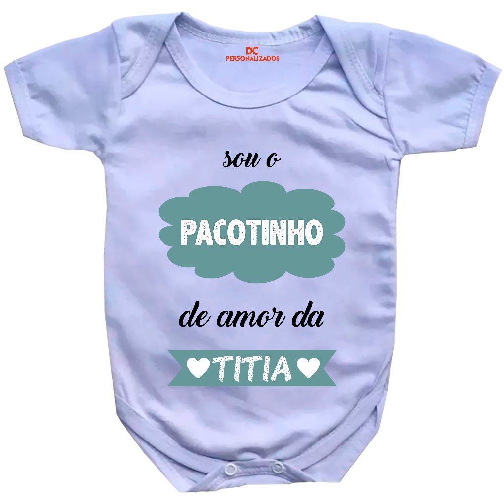 Body de Bebê Personalizado Frases Sou o Pacotinho da Titia #702 em Oferta na Shopee