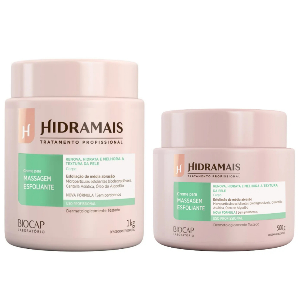 Hidramais Creme Massagem Esfoliante 1kg ou 500g em Oferta na Shopee