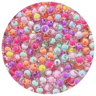 300 Miçanga Pérola Bolha Colorido 8mm Bola Com Miolo Biju em Oferta na Shopee