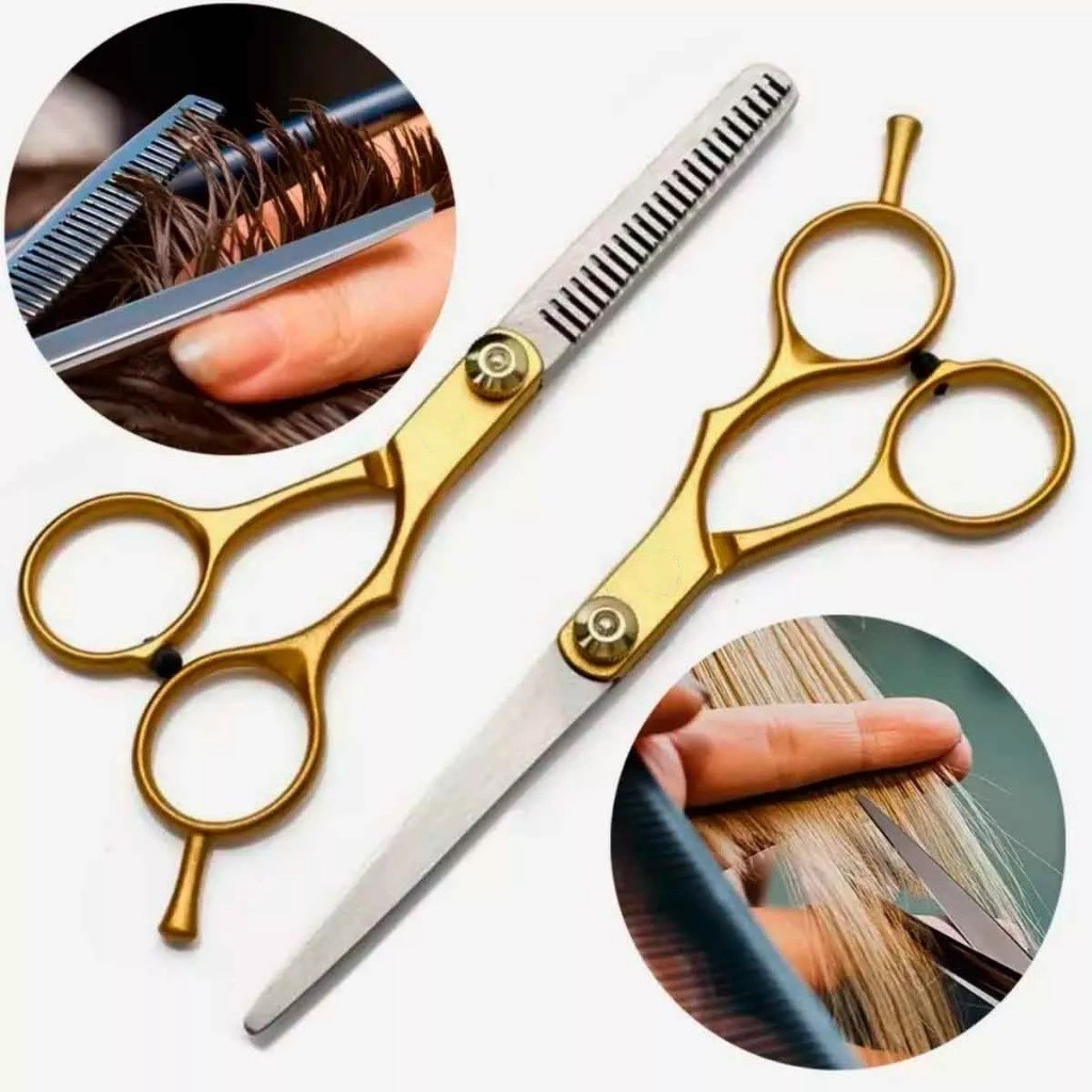Kit 2 Tesoura de Cabelereiro Profissional Aço Inoxidável em Oferta na Shopee