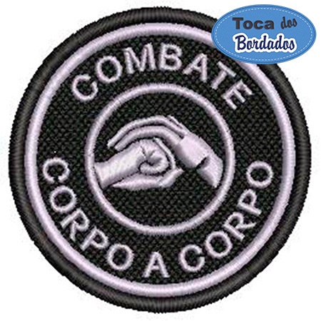 Patch Bordado Combate corpo a corpo 6,5x6,5 cm Cód.2383