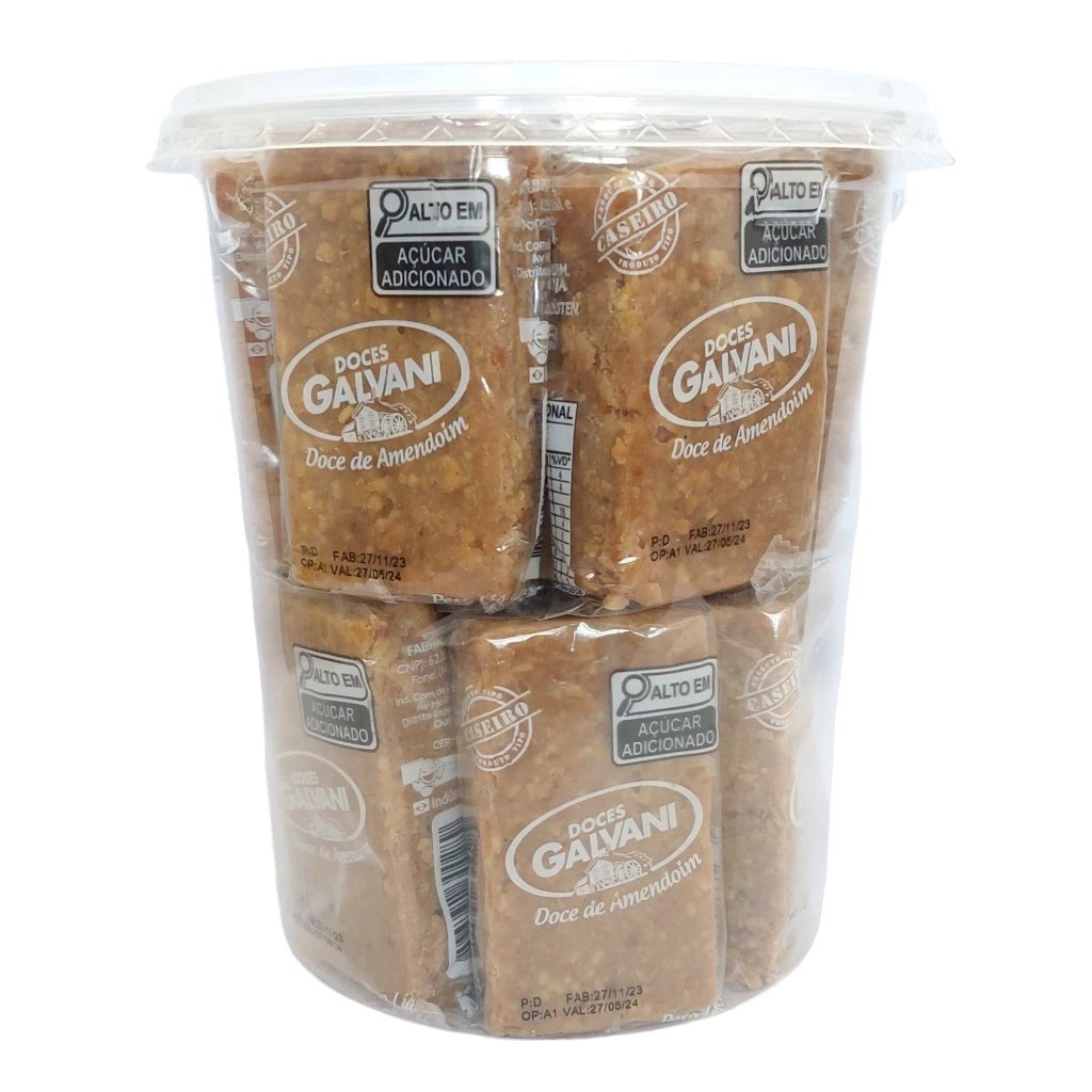 Doce Paçoca Galvani com 20 unidades