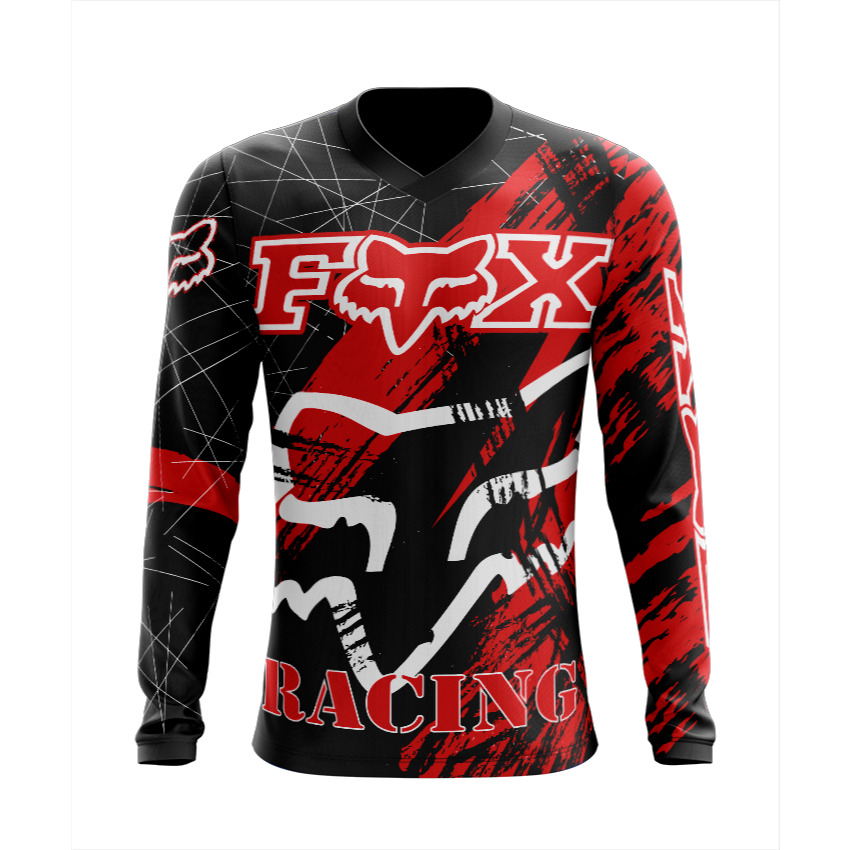 Camiseta Motocross Downhill Bike Manga Longa Proteção UV Dry Plus Size