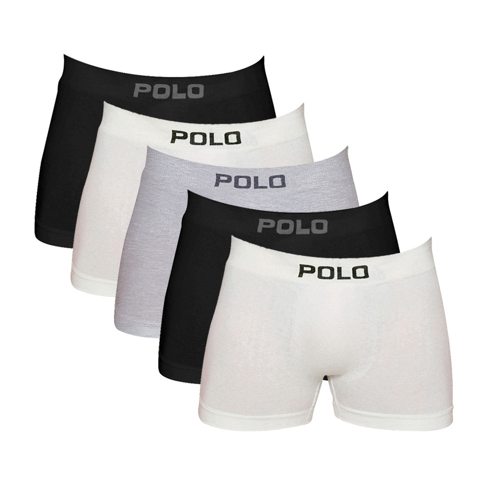 Kit 5 Cuecas Boxer Polo 781 Algodão - Sortido em Oferta na Shopee