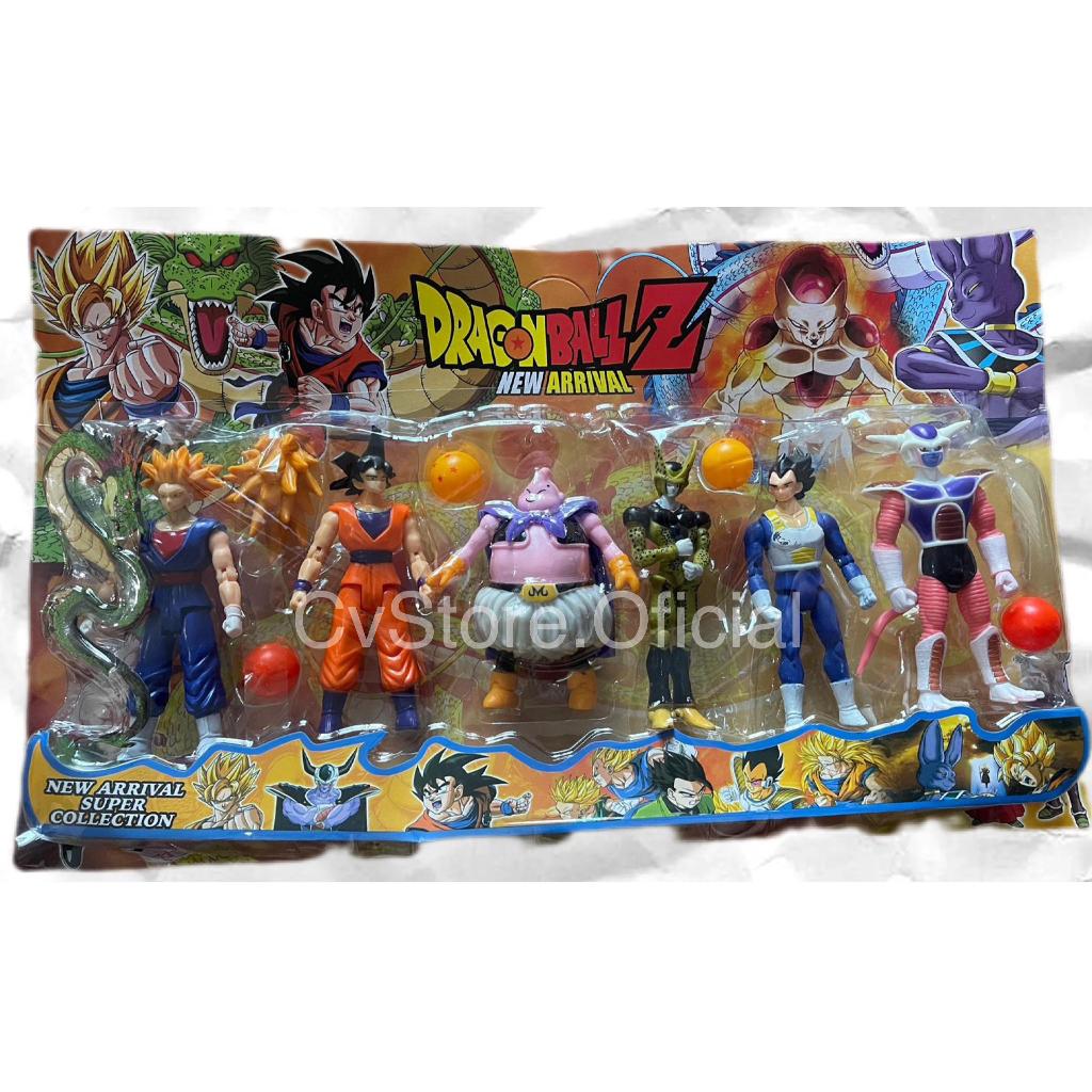 Kit Com 6 Bonecos Dragon Ball Z Goku Frezza Vegeta Majin Boo Gohan Piccolo Cell Bills Brinquedo Infantil Sayajin Articul em Oferta na Shopee