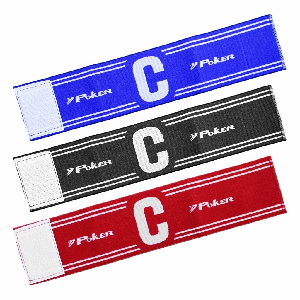 FAIXA DE CAPITÃO BRAÇADEIRA ELÁSTICA COM AJUSTE POKER ORIGINAL PROFISSIONAL