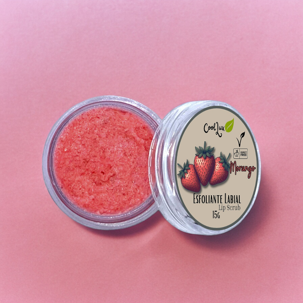 Esfoliante Labial Nutritivo Lip Scrub Natural Vegano Maracujá - Menta - Morango