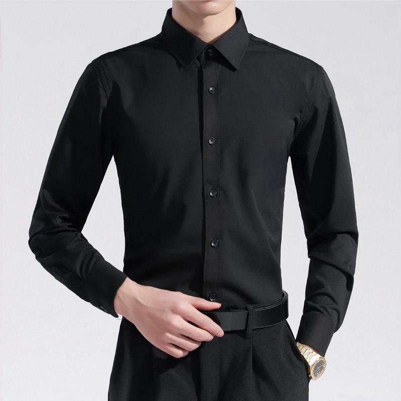 Importar Camisa Social Masculina Manga Comprida Escritório casual Slim Fácil em Oferta na Shopee