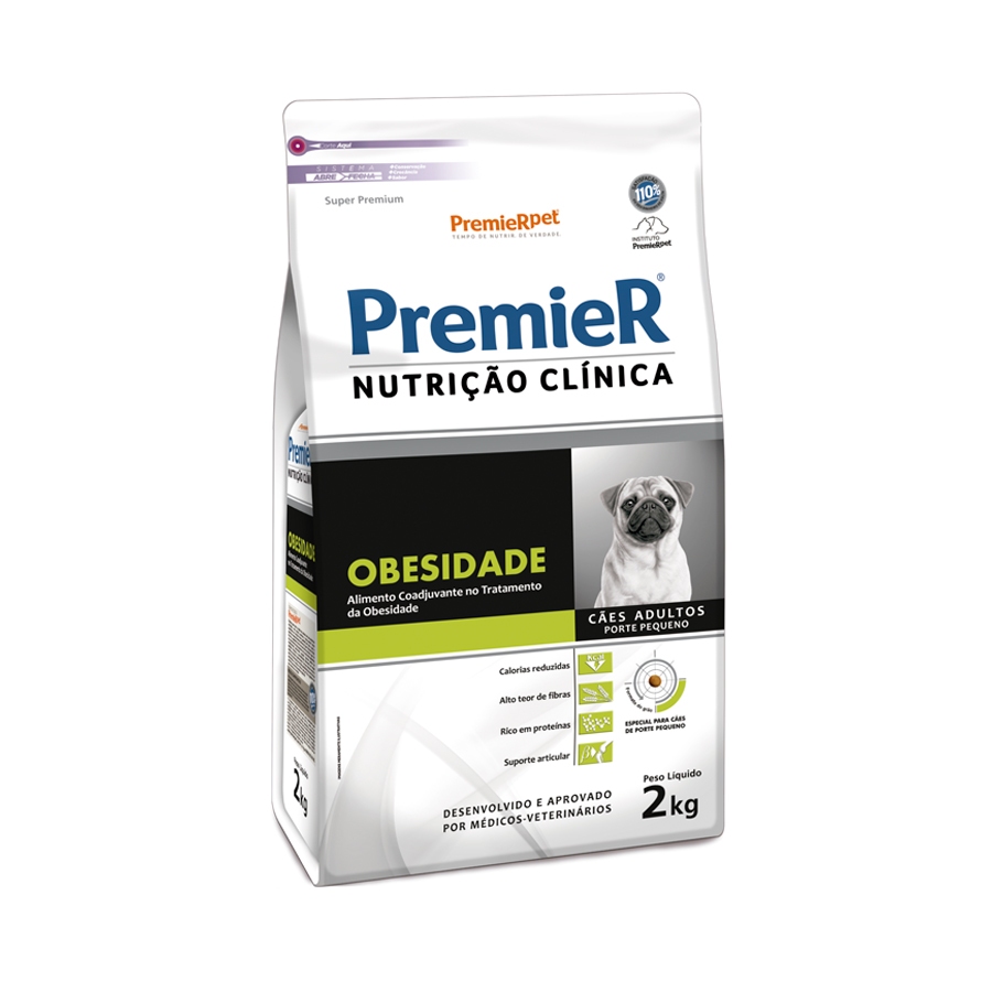 Ração Premier Nutrição Clínica Obesidade para Cães Adultos Raças Pequenas - 2kg