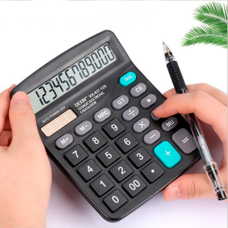 Calculadora Eletrônica Digital Com 12 Dígitos Preto