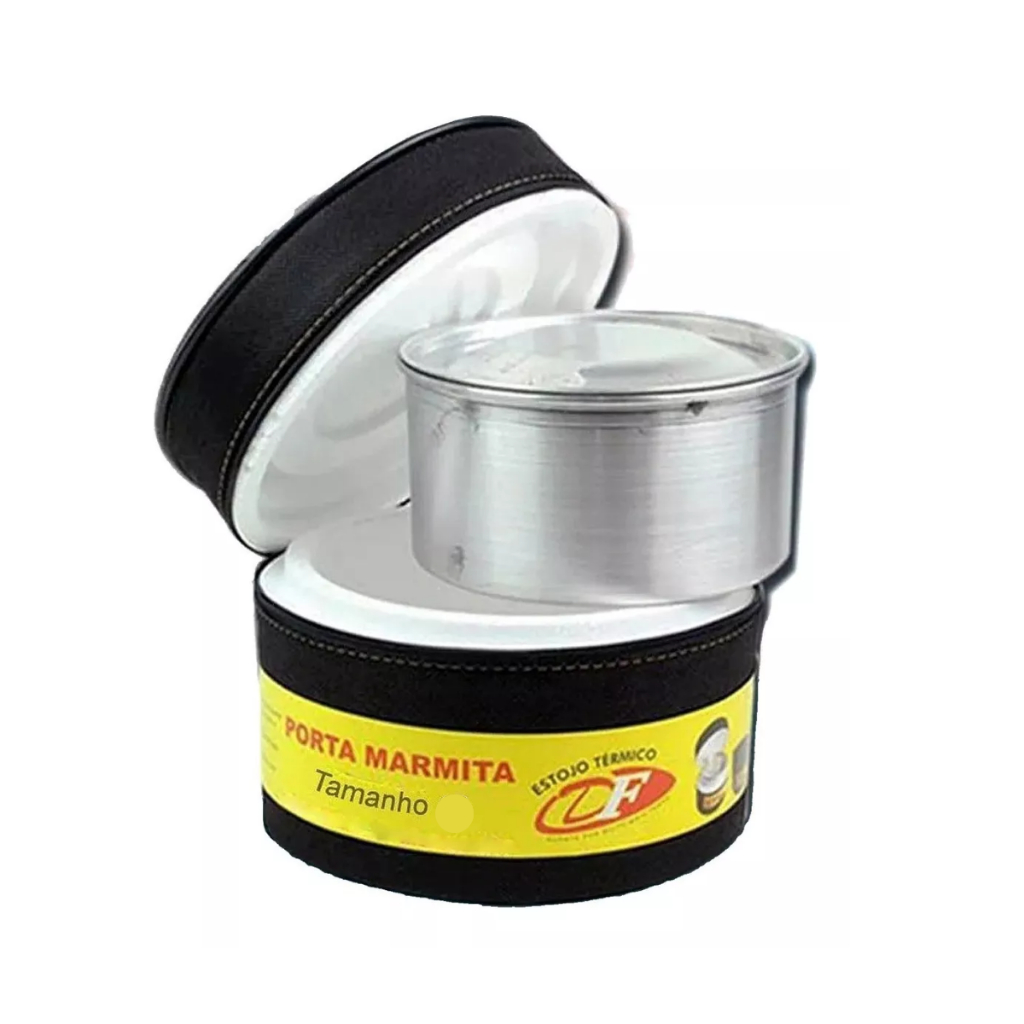 Marmita Térmica Isopor 800 ML Alumínio Redonda Forrada TNT Ref. 01