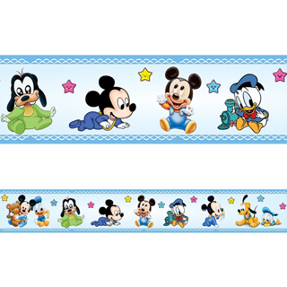Faixa Adesiva Border de Parede Mickey Mouse Turma Bebê Quarto Infantil 1 Metro em Oferta na Shopee