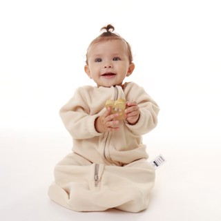 Saco De Dormir Bebê Com Manga 0 a 6 meses Cobertor Pijama Soft Infantil Bege