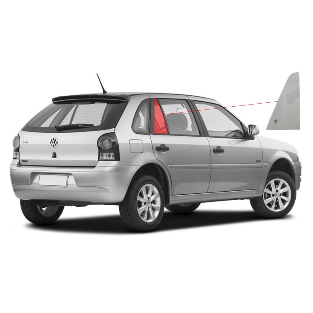 Vidro Fixo Lateral Porta Traseira Gol G2 G3 G4 Direito 4p
