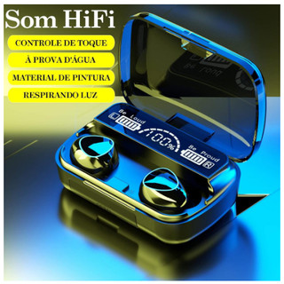 Fone De Ouvido bluetooth 5.1 M10/E6s Sem Fio tws Estéreo Com Pod Carregador