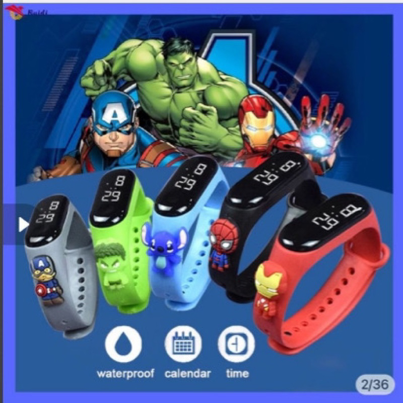 [PROMOÇÃO] Relógio Digital LED Infantil À Prova D 'Água Com Desenho Para Crianças/ Meninos em Oferta na Shopee