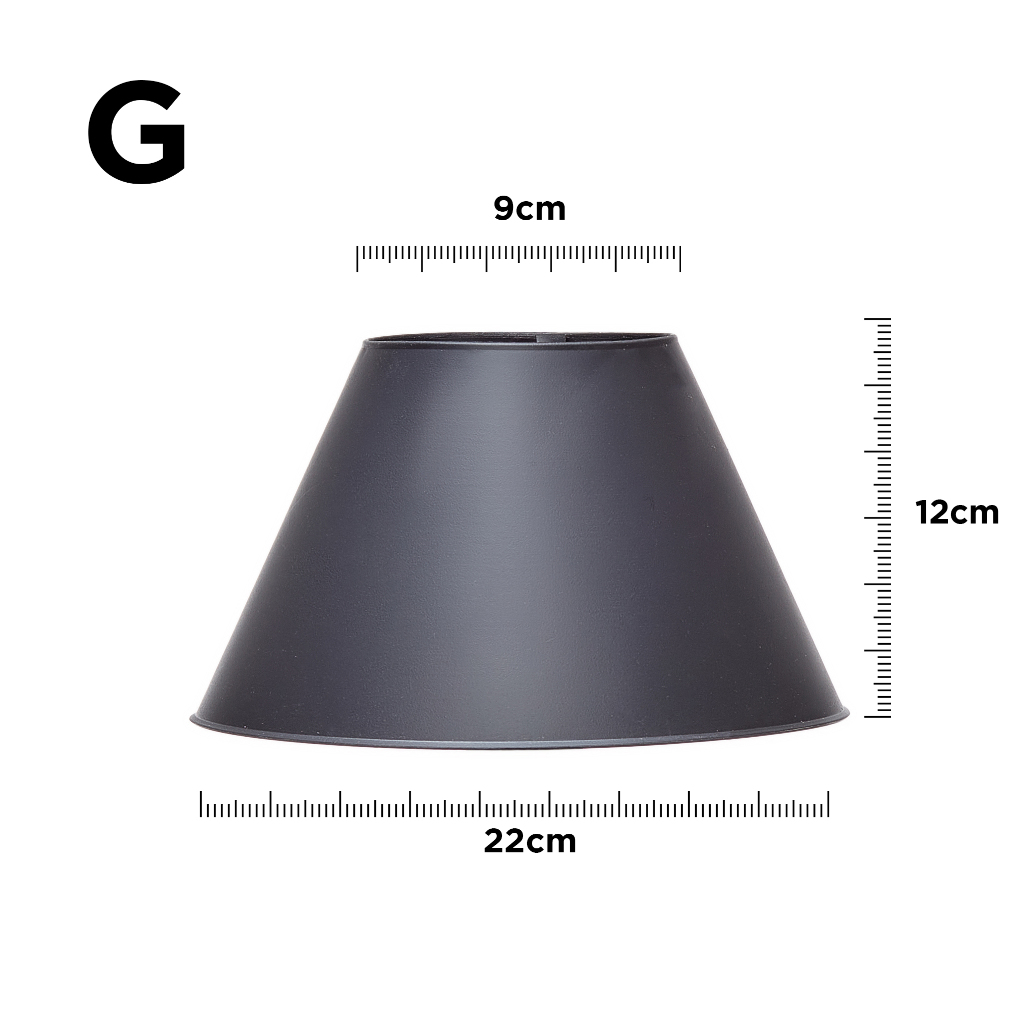 01 Cúpula Plástica G Abajur Luminaria De Mesa 22x12cm (lxa) em Oferta na Shopee