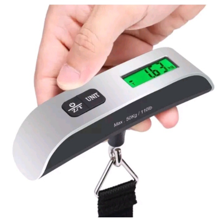 Imagem Balança Digital Portátil de Mão Para Bagagens Malas Até 50Kg