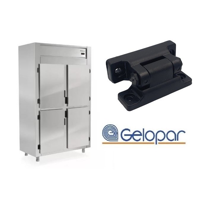 Dobradica Gelopar Compacta C/ Mola Preta - Grep-4p