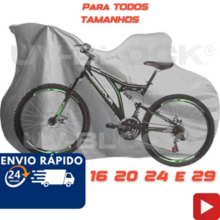 Capa Protetora de Bicicleta Para Cobrir Bike 100% Impermeável Sol Chuva aro 20 24 26 até 29 em Oferta na Shopee